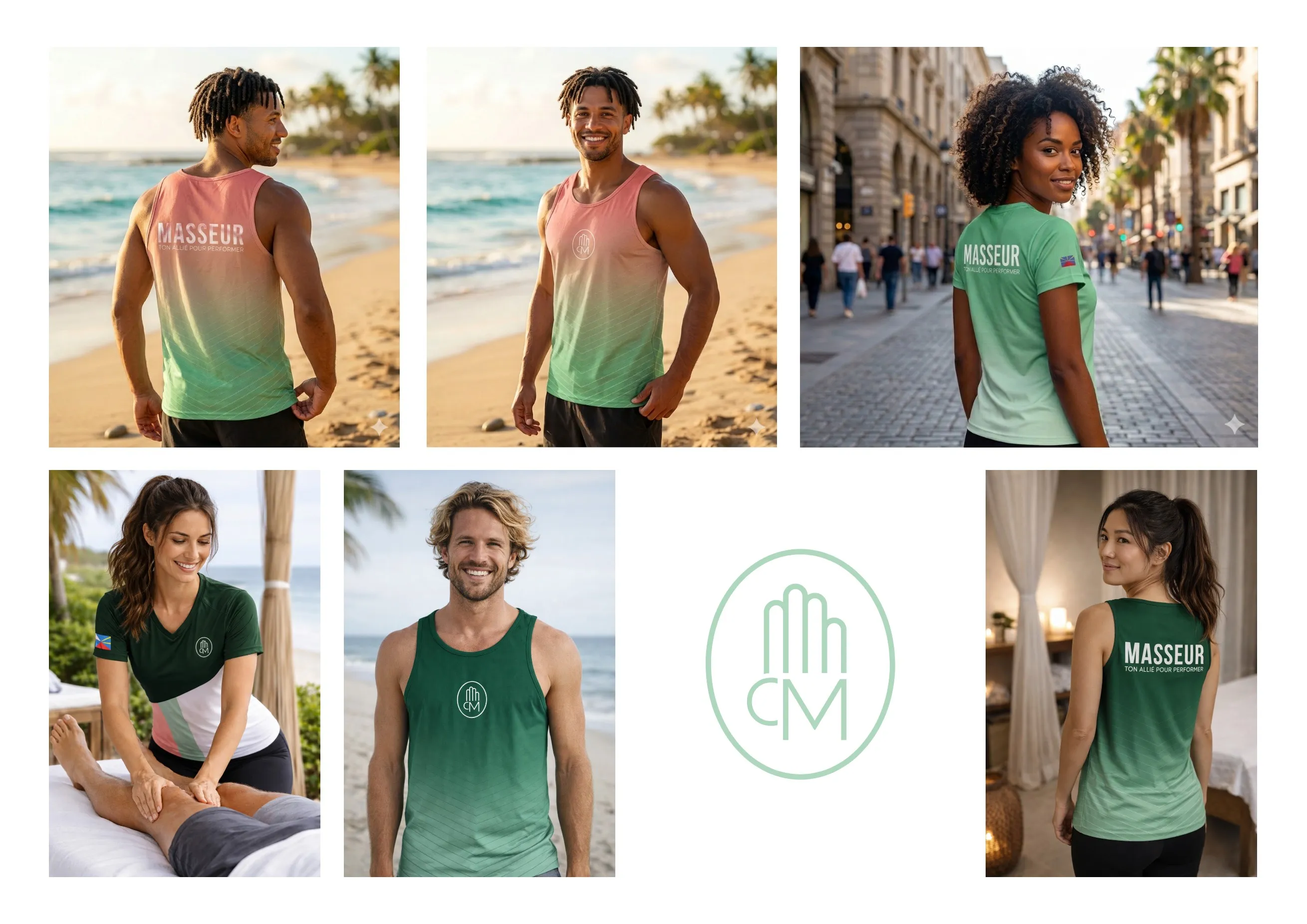 Projet CM Massage Sportif, design merch