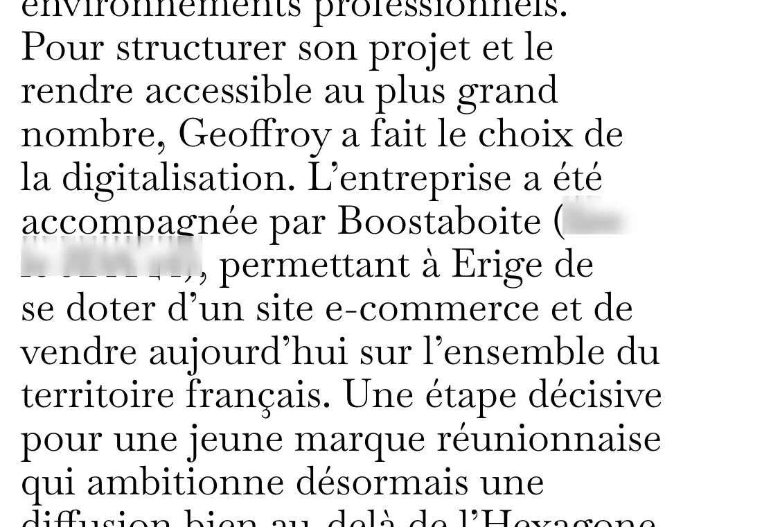 Projet ERIGE, l'article de presse